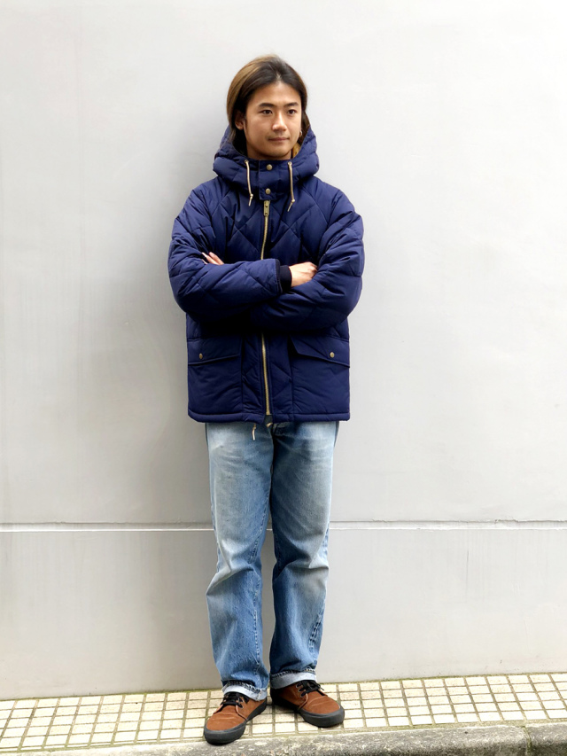 【送料無料】STANDARD CALIFORNIA CLASSIC QUILTED DOWN JACKET OLIVE