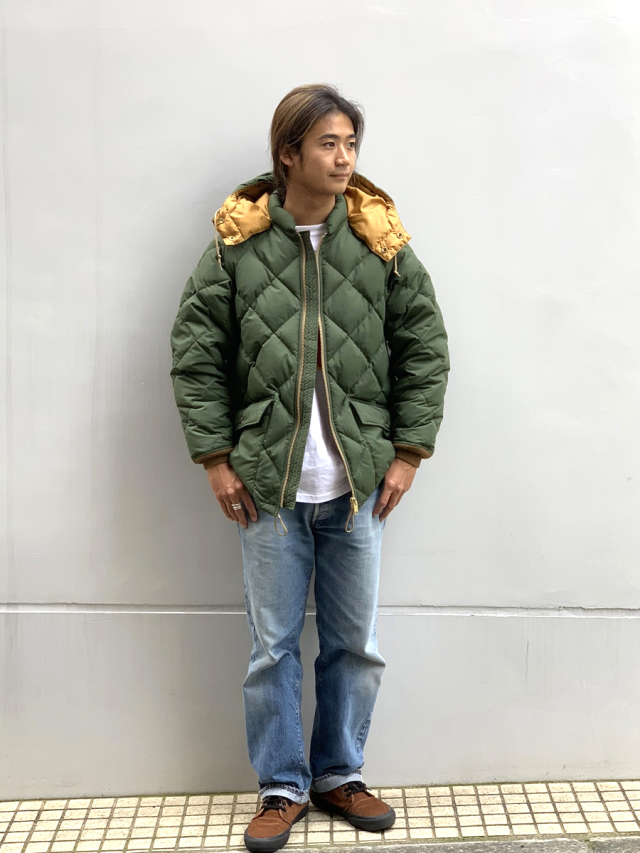 【送料無料】STANDARD CALIFORNIA CLASSIC QUILTED DOWN JACKET OLIVE