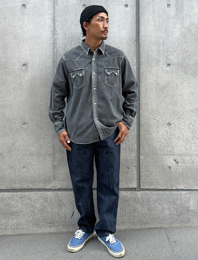 STANDARD CALIFORNIA デニムウエスタン長袖シャツ　XLサイズ Standard California スタンダードカリフォルニア SD Denim