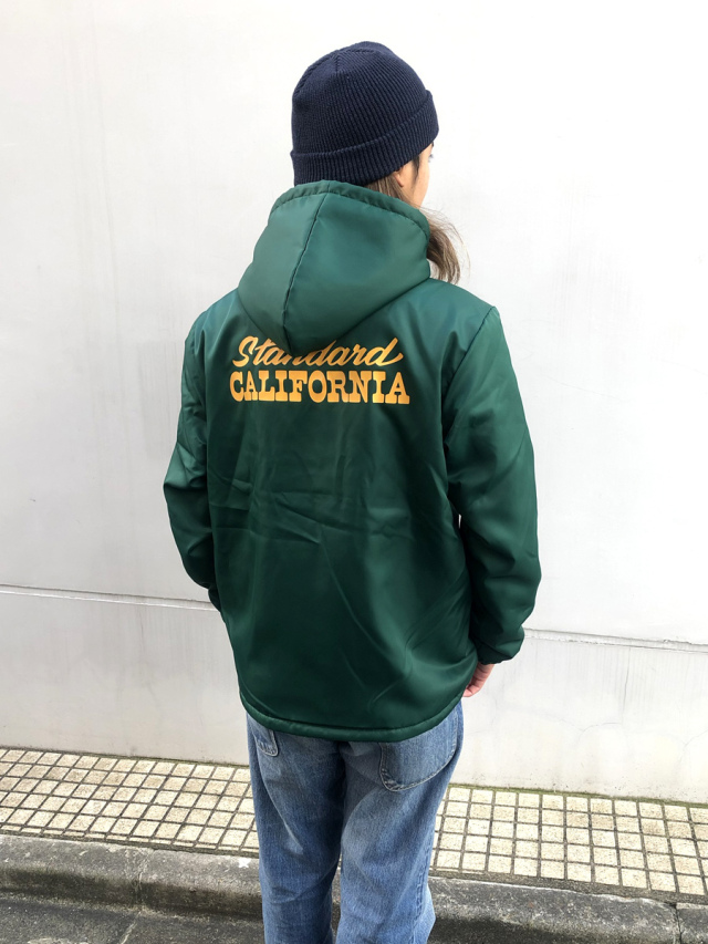 【送料無料】STANDARD CALIFORNIA HOOD COACH JACKET GREEN