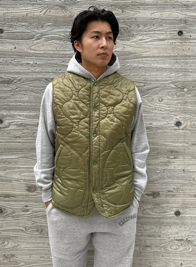 【送料無料】STANDARD CALIFORNIA REVERSIBLE ARMY VEST OLIVE