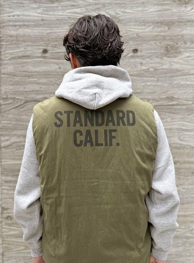 【送料無料】STANDARD CALIFORNIA REVERSIBLE ARMY VEST OLIVE