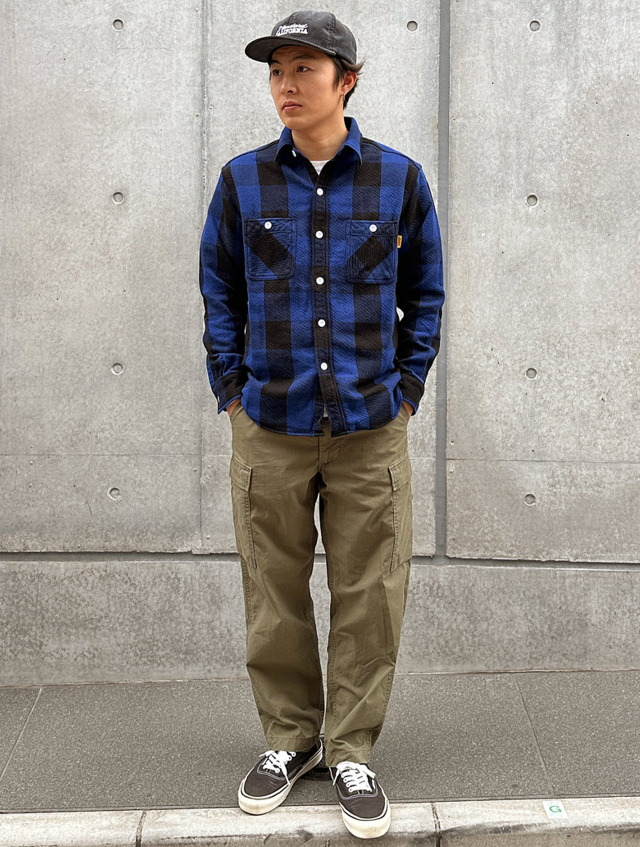 【送料無料】STANDARD CALIFORNIA FLANNEL CHECK SHIRTS GREEN