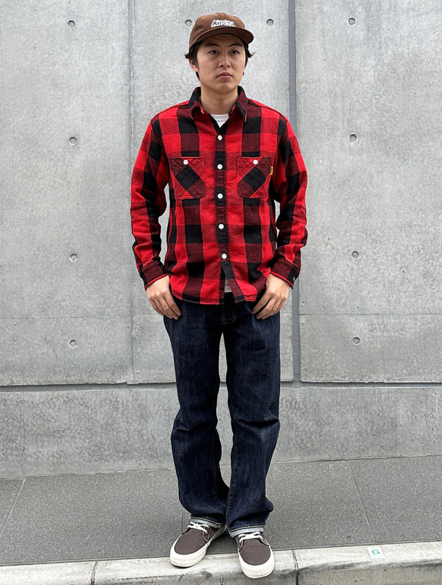 【送料無料】STANDARD CALIFORNIA FLANNEL CHECK SHIRTS GREEN