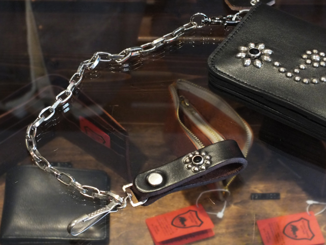 送料無料】通販 札幌 ウォレットチェーン フラワー ターコイズ